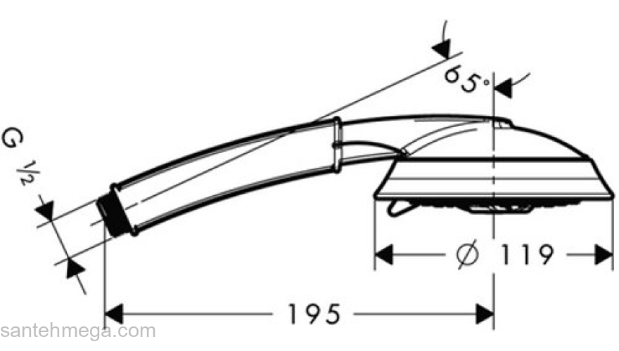 Ручной душ Hansgrohe Raindance Classic 100 AIR 3jet 28548000. Фото