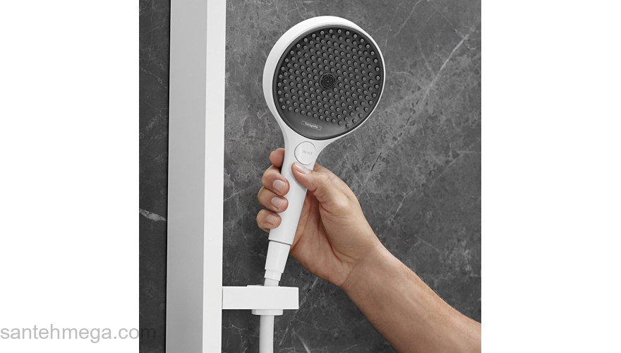 Ручной душ Hansgrohe Rainfinity 130 3jet 26864700 матовый белый. Фото