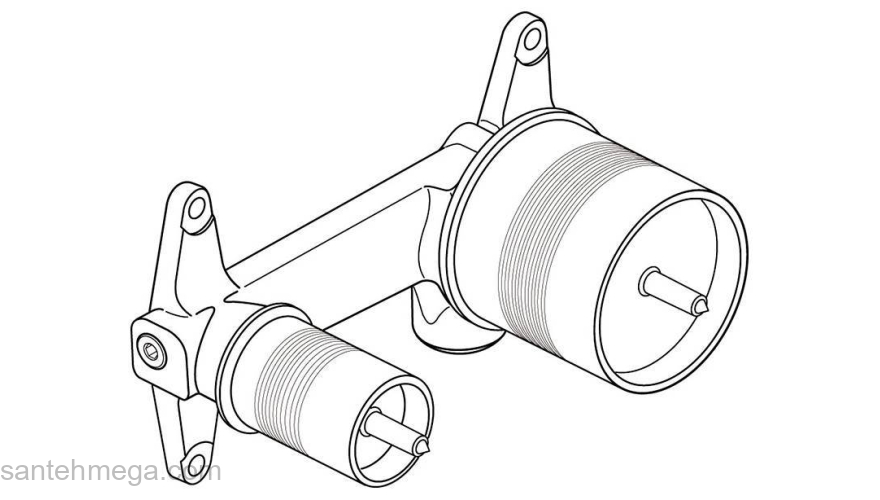 Смеситель для раковины IDEAL STANDARD Strada A5948NU (скрытая часть). Фото