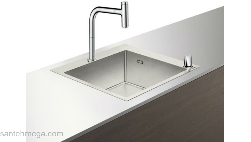 Кухонная мойка с встроенным смесителем Hansgrohe C71-F450-06 55x50 43201800. Фото
