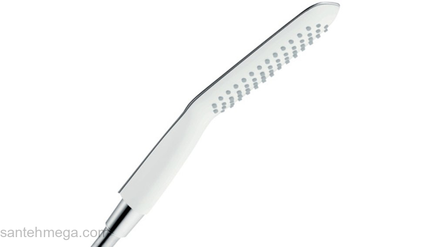 Ручной душ Hansgrohe PuraVida 120 baton 1jet белый/хром 28558400. Фото