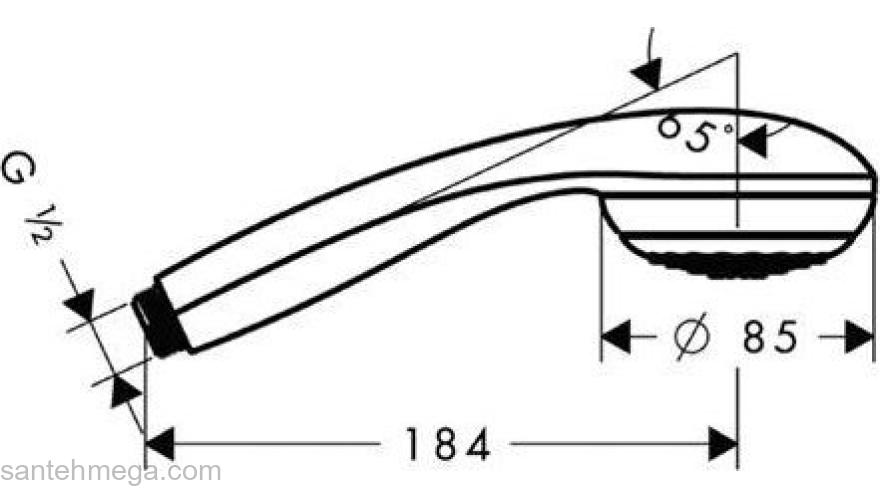Ручной душ Hansgrohe Crometta 85 1jet 28585000. Фото