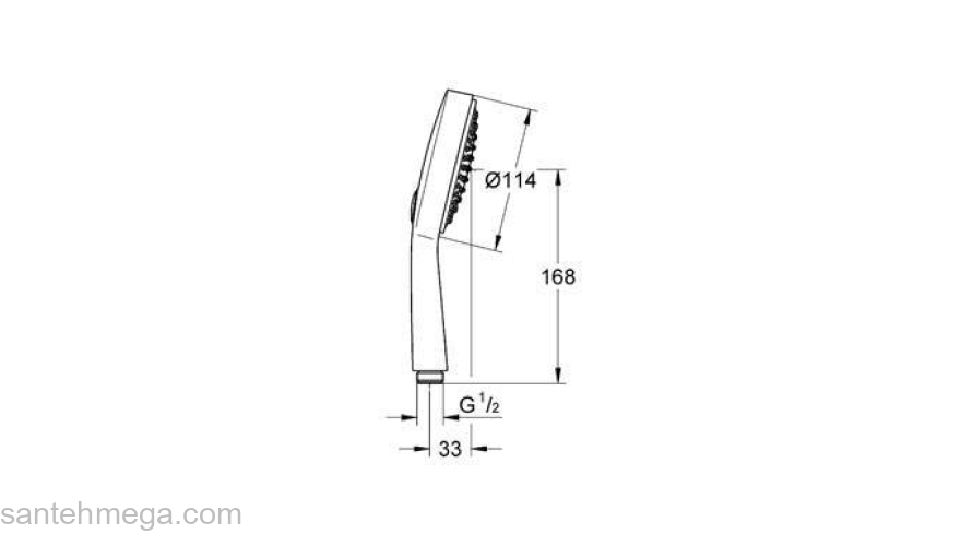 Ручной душ GROHE Power & Soul Cosmopolitan 27661000. Фото