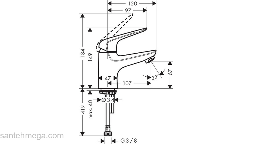 71050000 HANSGROHE  Novus кран для холодной воды 70 без донного клапана 71050000 HANSGROHE  Novus кран для холодной воды 70 без донного клапана. Фото