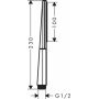 Ручной душ Hansgrohe Rainfinity Baton 100 1jet 26866000. Фото