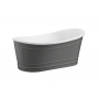 Ванна акриловая отдельностоящая BELBAGNO BB32-CF36 GREY 168х90. Фото