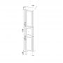 Пенал напольный 36 см белый Oxford IDDIS OXF36W0i97. Фото
