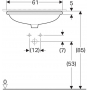 Раковина встраиваемая GEBERIT VariForm 61х46 500.758.01.2. Фото