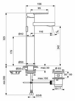 Смеситель для раковины IDEAL STANDARD Atitude B0460AA. Фото