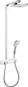 Душевая стойка Hansgrohe Raindance Select Push 300 2jet Showerpipe белый/хром 27126400. Фото