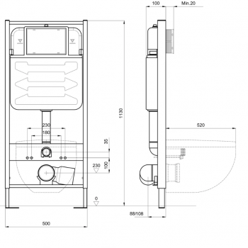 Унитаз с инсталляцией Set Aquatek Либра INS-0000012+AQ0530-00. Фото