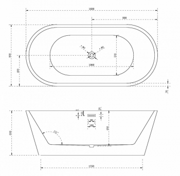Акриловая отдельностоящая ванна ABBER AB9203. Фото