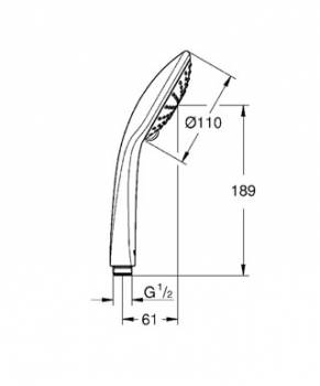 Ручной душ GROHE Euphoria 27238000. Фото