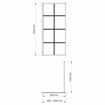 Душевая перегородка WASSERKRAFT Glan 100х200 66W44