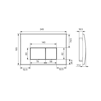 Клавиша смыва универсальная глянцевый белый Optima Home IDDIS OPH10W0i77. Фото