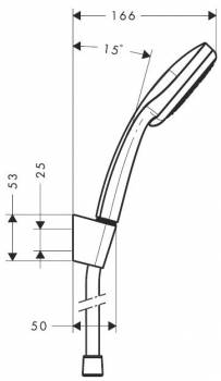 Душевой гарнитур HANSGROHE Croma 100 Vario 27592000. Фото