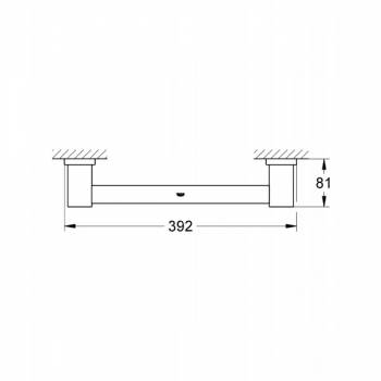 Ручка для ванной GROHE Essentials Cube 40514001 для ванной комнаты. Фото