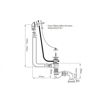 Слив-перелив MAGLIEZZA 927 хром. Фото