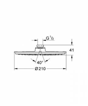 Верхний душ GROHE Rainshower 28368000. Фото