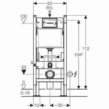 Монтажный элемент GEBERIT Duofix UP100 457.570.00.1. Фото