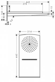 Верхний душ HANSGROHE Raindance Rainfall Overhead Shower 2jet 28433400. Фото