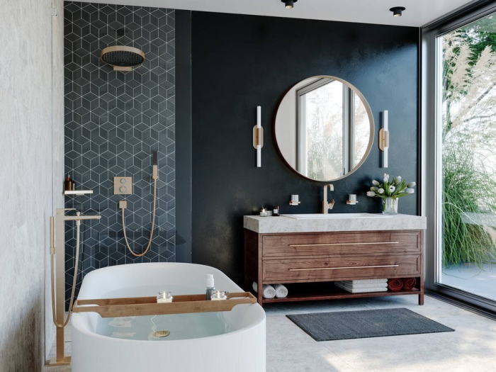 Стакан Hansgrohe AddStoris 41749140 шлифованная бронза для ванной комнаты. Фото