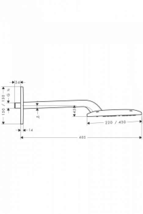 Верхний душ HANSGROHE Raindance Е Air 1jet 420 27372000. Фото