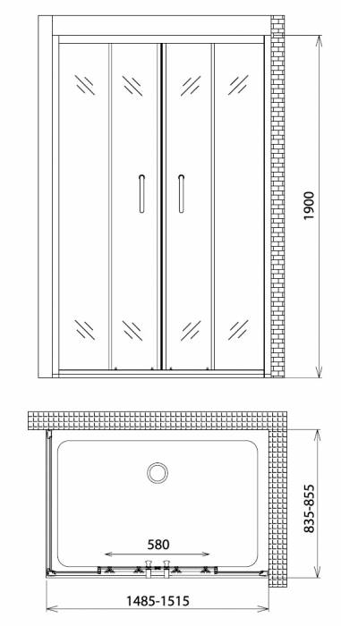 Душевой уголок GEMY Victoria S30192A-A85. Фото