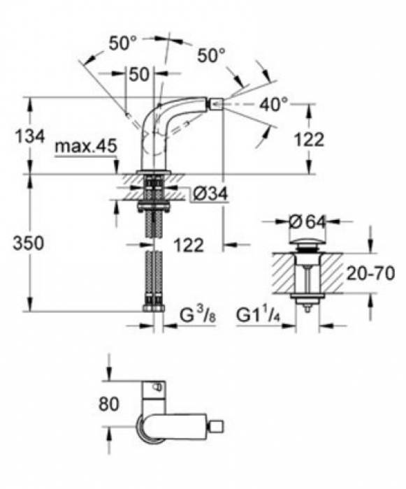Смеситель для биде GROHE Ondus 32695000. Фото