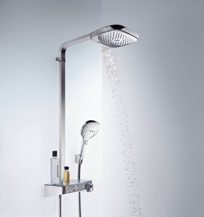 Душевая система HANSGROHE Raindance Select Push 3jet Showerpipe 27127400. Фото