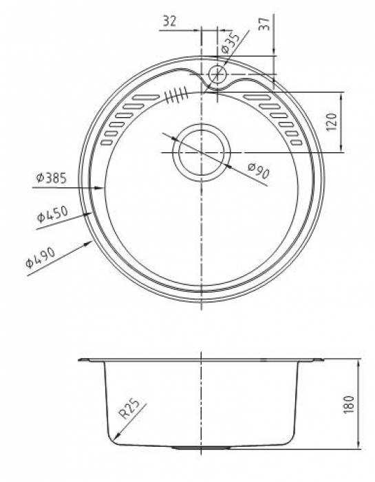 Кухонная мойка IDDIS Suno SUN49P0i77K. Фото