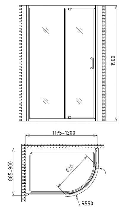 Душевой уголок GEMY Sunny Bay S28202. Фото