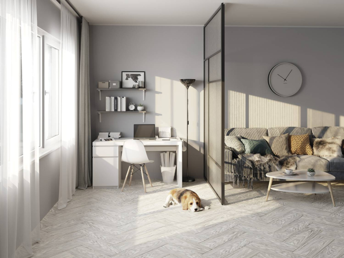 CERSANIT 15938 Керамический гранит Bristolwood 185х598 серый рельеф. Фото