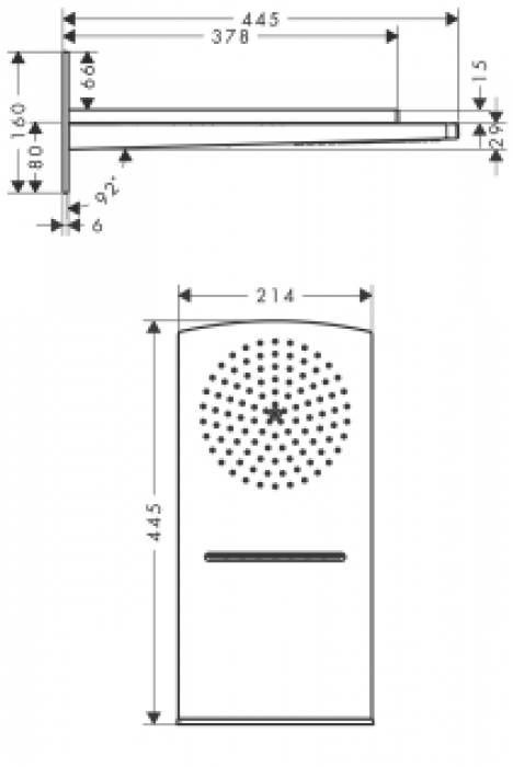 Верхний душ HANSGROHE Raindance Rainfall Overhead Shower 2jet 28433400. Фото