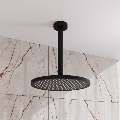 Кронштейн для верхнего душа в потолок круглый черный матовый Optima Home IDDIS OPH20BRi61. Фото