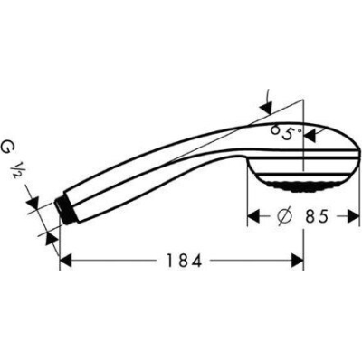 Ручной душ Hansgrohe Crometta 85 1jet 28585000. Фото