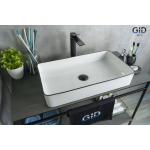 Раковина накладная GID Nc9399 60х35 52225 Белый / Черный Раковина накладная GID Nc9399 60х35 52225 Белый / Черный. Фото