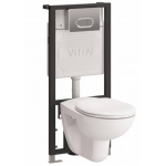 Инсталляция с подвесным унитазом с сиденьем VITRA Normus 9773B003-7203 Инсталляция с подвесным унитазом с сиденьем VITRA Normus 9773B003-7203. Фото
