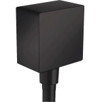 Шланговое подсоединение с клапаном обратного тока Hansgrohe Fixfit Square 26455670 матовый черный Шланговое подсоединение с клапаном обратного тока Hansgrohe Fixfit Square 26455670 матовый черный. Фото