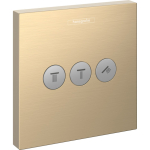 HANSGROHE ShowerSelect Зап. вент./3 потреб. BBR 15764140, шлифованная бронза HANSGROHE ShowerSelect Зап. вент./3 потреб. BBR 15764140, шлифованная бронза. Фото