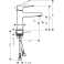 32500340 HANSGROHE  Metropol смеситель для раковины 100 шлиф.черный хром 32500340 HANSGROHE  Metropol смеситель для раковины 100 шлиф.черный хром. Фото